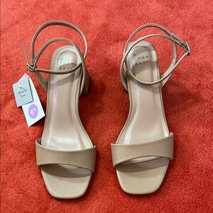 a new day Tan Block Heel Sandals with Ankle Strap - Women